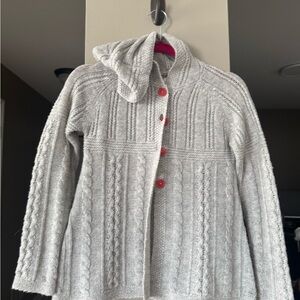 Mini Boden Gray Cable-Knit Sweater